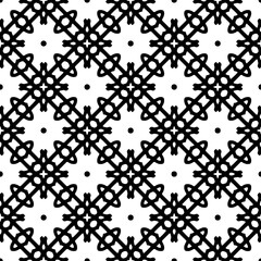 Monochrome pattern, Abstract texture for fabric print, card, table cloth, furniture, banner, cover, invitation, decoration, wrapping.seamless repeating pattern.Black and white color.