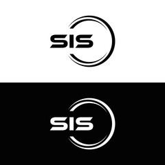 SIS logo. S I S design. White SIS letter. SIS, S I S letter logo design. Initial letter SIS letter logo set, linked circle uppercase monogram logo. S I S letter logo vector design.	
