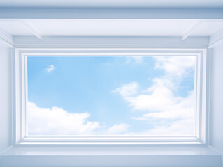 a window with a sky view