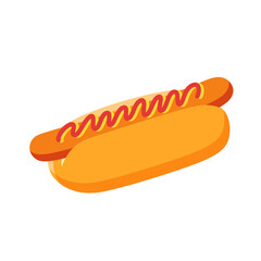 シンプルなホットドッグのイラスト.