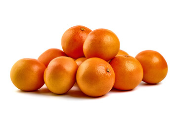 Red grapefruits, isolated on white background.