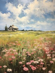 Meadow Serenity: A Picturesque Array of Pastoral Prairie Scenes for Rustic Farmhouse Decor