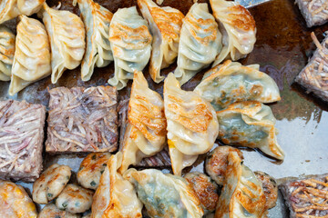 fried dumplings and fried white radish patties