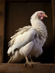 Midget White Turkey Feathers: Delightful Small-sized Farm Fowl in the Country