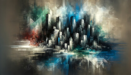 background with reflection abstract artwork