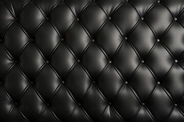 Deep Black Leather Isolated On Transparent Background