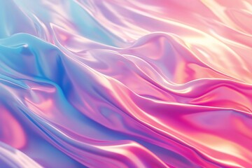 Holographic surface. Abstract gradient background in pastel colors. Multicolor, versatile backdrop for any creative project or design. Pink, blue, soft hues.