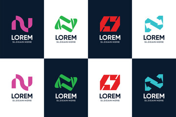 Set of geometric abstract shapes icon. Simple creative logo emblems for your design inspiration