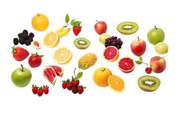 Chic Pre Cut Fruit Platter Isolated On Transparent Background