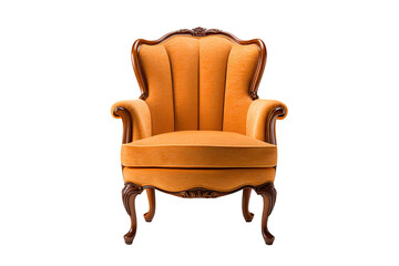 Queen Anne Armchair Isolated On Transparent Background
