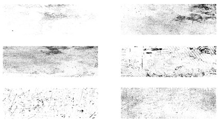 Collection of urban grunge textures. Dirty and distressed paint on old wall. Crackle line and scratch on concrete and stone surface. Abstract vector background in black and white color. - obrazy, fototapety, plakaty