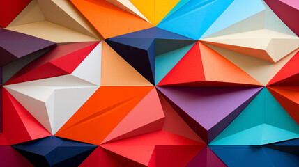 Colorful vintage papercut panels