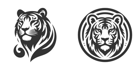 Tiger face logo. Vector illustration