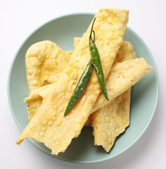 Fafda a Gujrati dish a teatime snack 