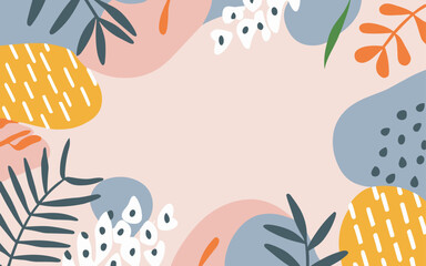 Obraz premium Floral abstract background poster. Good for fashion fabrics, postcards, email header, wallpaper, banner, events, covers, advertising, and more. Valentine's day, women's day, mother's day background.