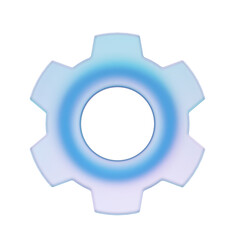 gear 3d icon for business presentation. Render infographics illustration