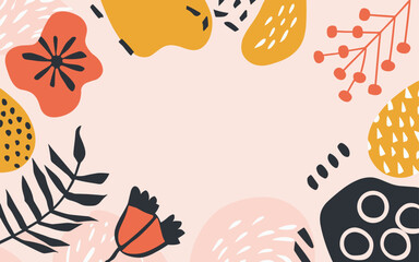 Floral abstract background poster. Good for fashion fabrics, postcards, email header, wallpaper, banner, events, covers, advertising, and more. Valentine's day, women's day, mother's day background.