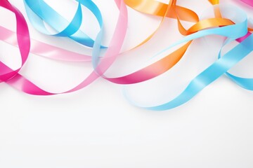 background with ribbons and lines.