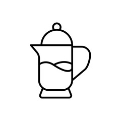 Kettle outline icons, minimalist vector illustration ,simple transparent graphic element .Isolated on white background