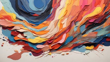 Colorful abstract background of paint splashes. Colorful background.