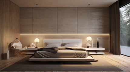 Contemporary Simplicity: Modern Bedroom with a Minimalist Touch