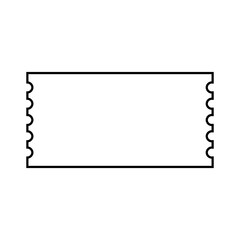 Fototapeta premium Ticket vector icon. Movie or theatre coupon illustration sign.