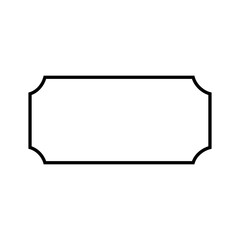 Ticket vector icon. Movie or theatre coupon illustration sign.