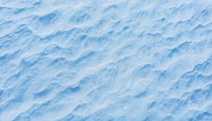 Obraz premium Snowy background, blue snow texture top view.