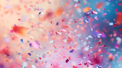Rolgordijnen colorful confetti flying background © เอกสิทธิ์ นูนทะธรรม