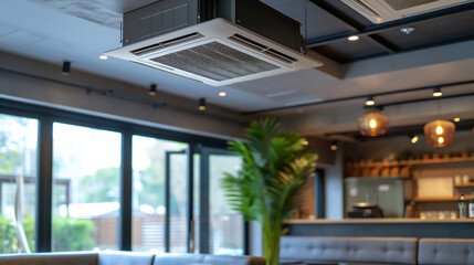 Ceiling mounted cassette type air conditioner