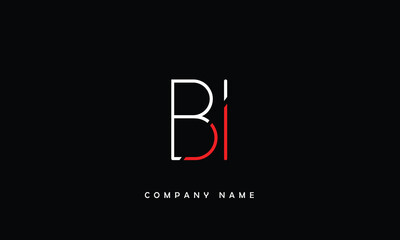 BI, IB, B, I Abstract Letters Logo Monogram