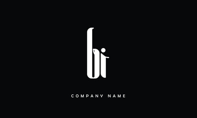 BI, IB, B, I Abstract Letters Logo Monogram