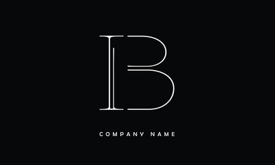 BI, IB, B, I Abstract Letters Logo Monogram