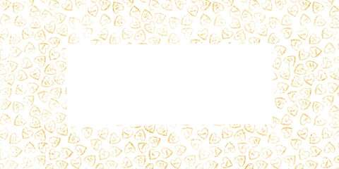 Gold Shining Paint Stain Hand Drawn Illustration brush stroke paint ornament decorate. Gold frame. Wedding invitation border. Geometric abstract. Valentines day, gold heart, love