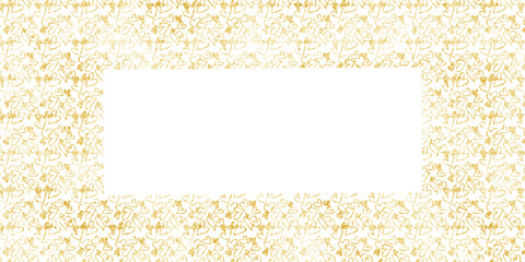 Gold Shining Paint Stain Hand Drawn Illustration brush stroke paint ornament decorate. Gold frame. Wedding invitation border. Geometric abstract. Valentines day, gold heart, love