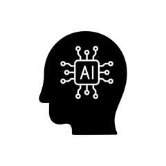 artificial intelligence icon vector illustration design in trendy style