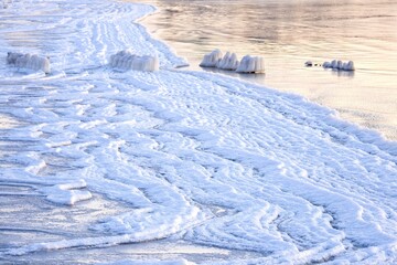 Obraz premium Ice sculptures in the sea. Baltic Sea.