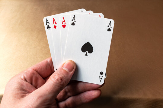 A winning combination of poker cards