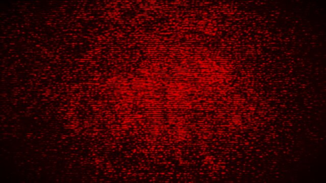 Old cyberpunk red digital glitch animation overlay effect imitating a vintage terminal screen