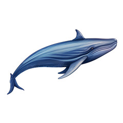 Obraz premium Close-up Blue Whale, isolated on transparent background