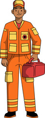 Male Medical Staff Nurse Character Illustration