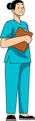 Medical Staff Nurse Character Illustration