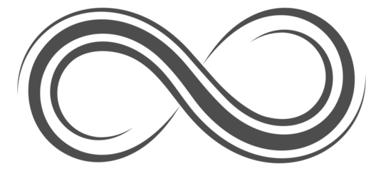 Ink brush stroke loop. Infinite lines logo