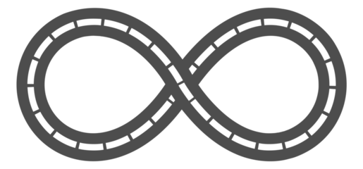 Infinite string loop. Mobius symbol. Limitless logo