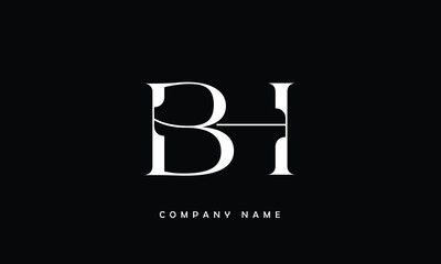 BH, HB, B, H Abstract Letters Logo Monogram
