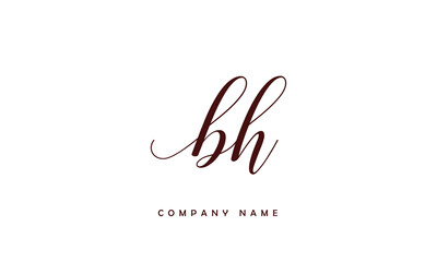 Obraz na płótnie Canvas BH, HB, B, H Abstract Letters Logo Monogram