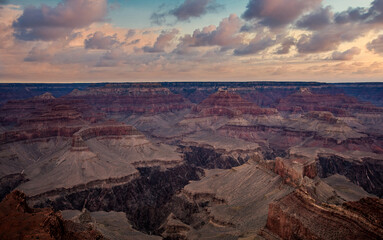 Fototapeta na wymiar Sunset Clouds on the Grand Canyon, Grand Canyon National Park, Arizona