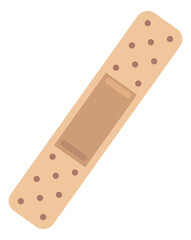 Band aid color icon. Cartoon plaster strip