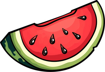 An Illustration of a Watermelon