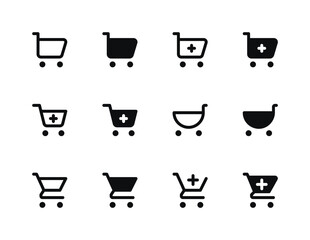 shopping cart icon set